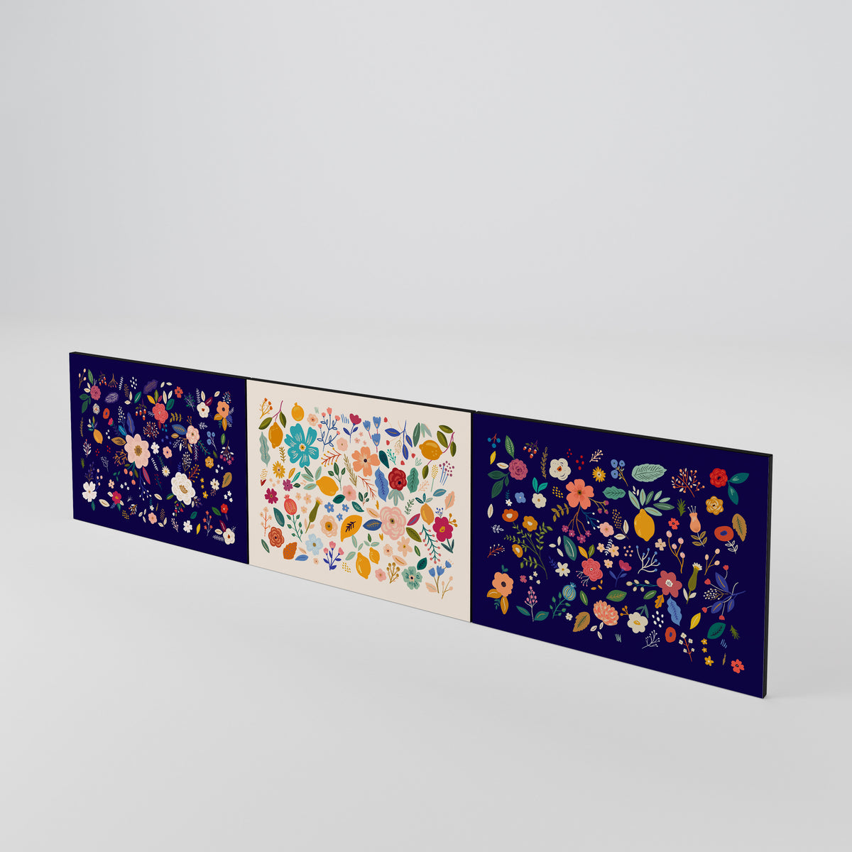 FLORAL COMBINATION Sada 3 ks dvířek k TV stolku