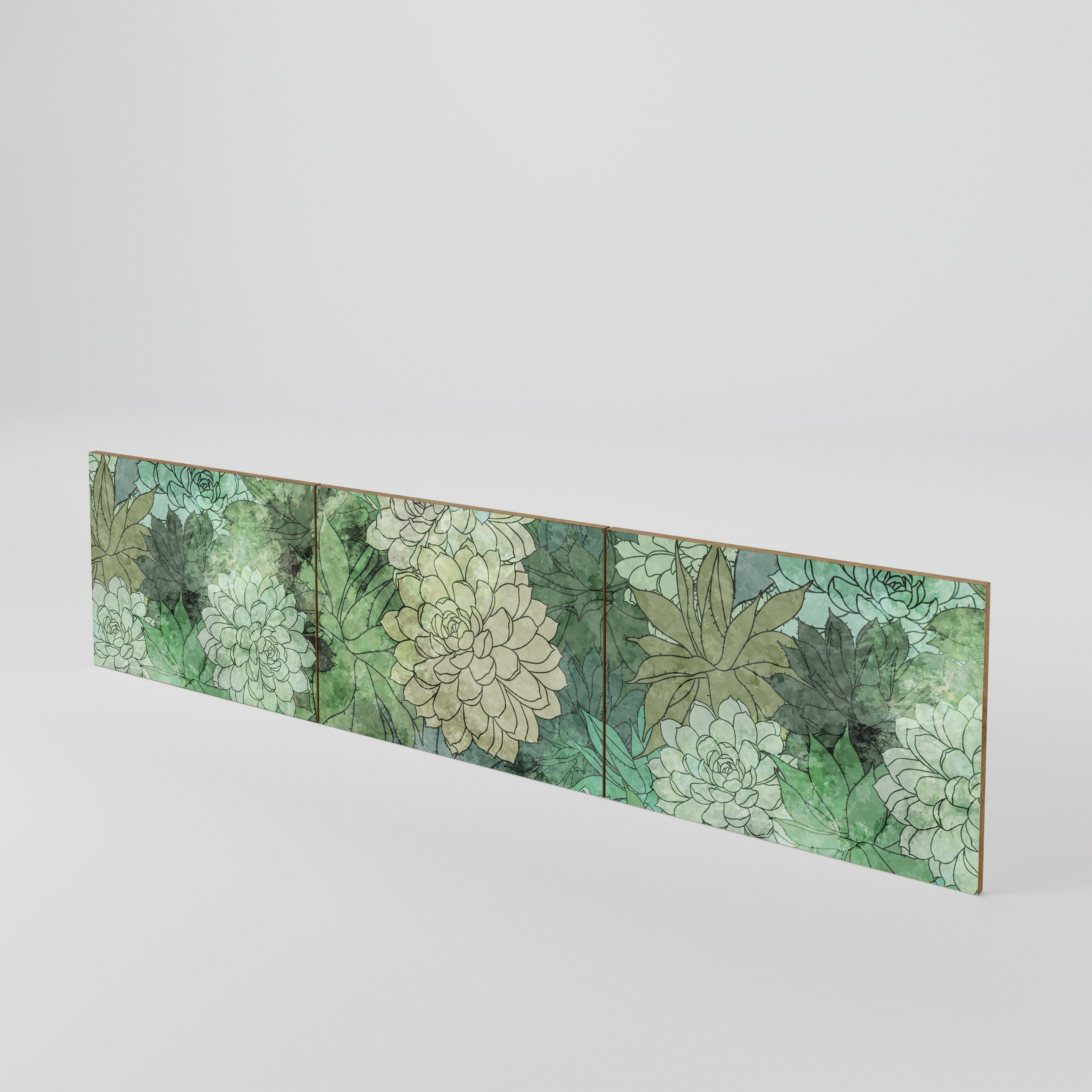 SUCCULENT CLUSTER 3-teiliges TV-Lowboard Tür-Set