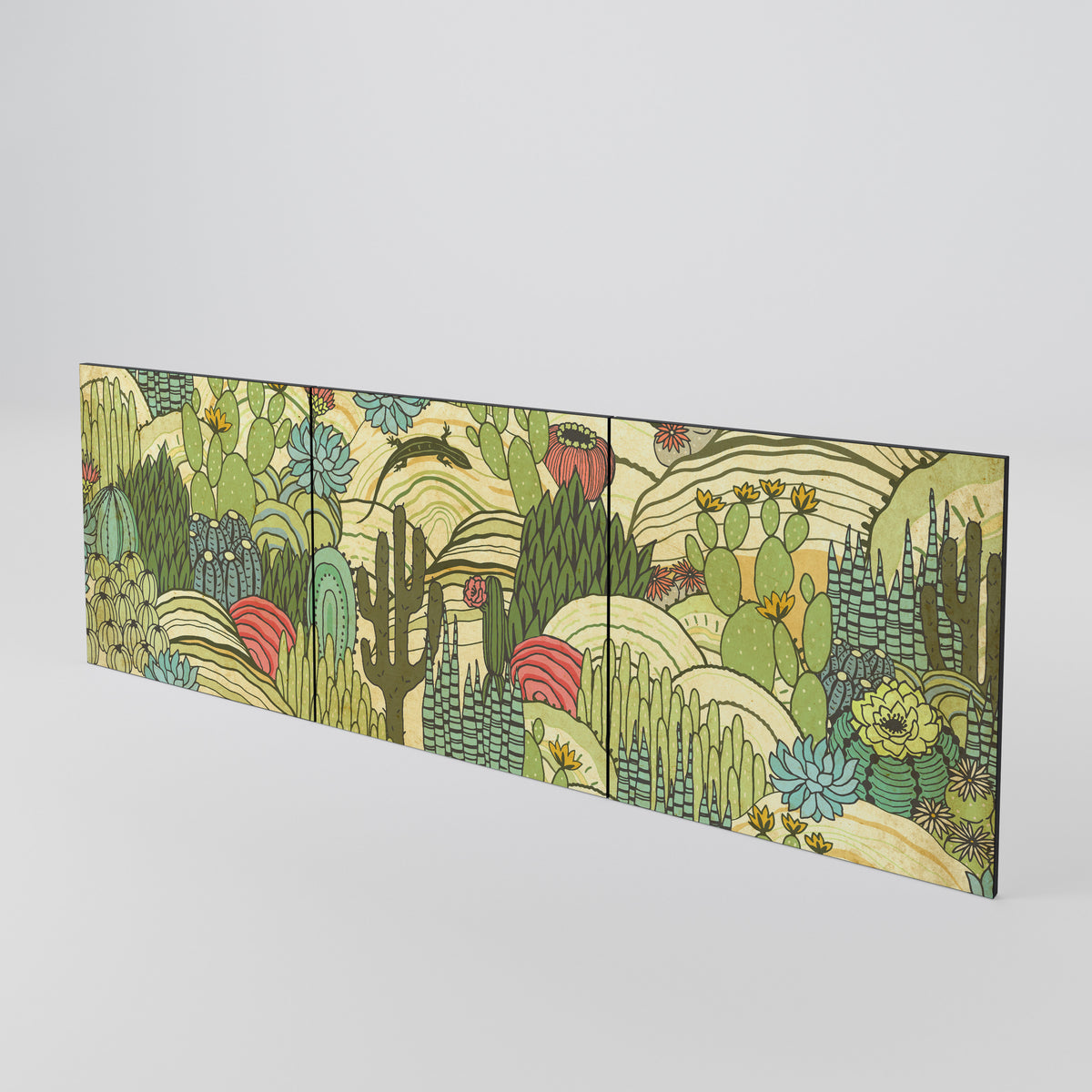 SUCCULENTS KALEIDOSCOPE 3-Piece Sideboard Door Set