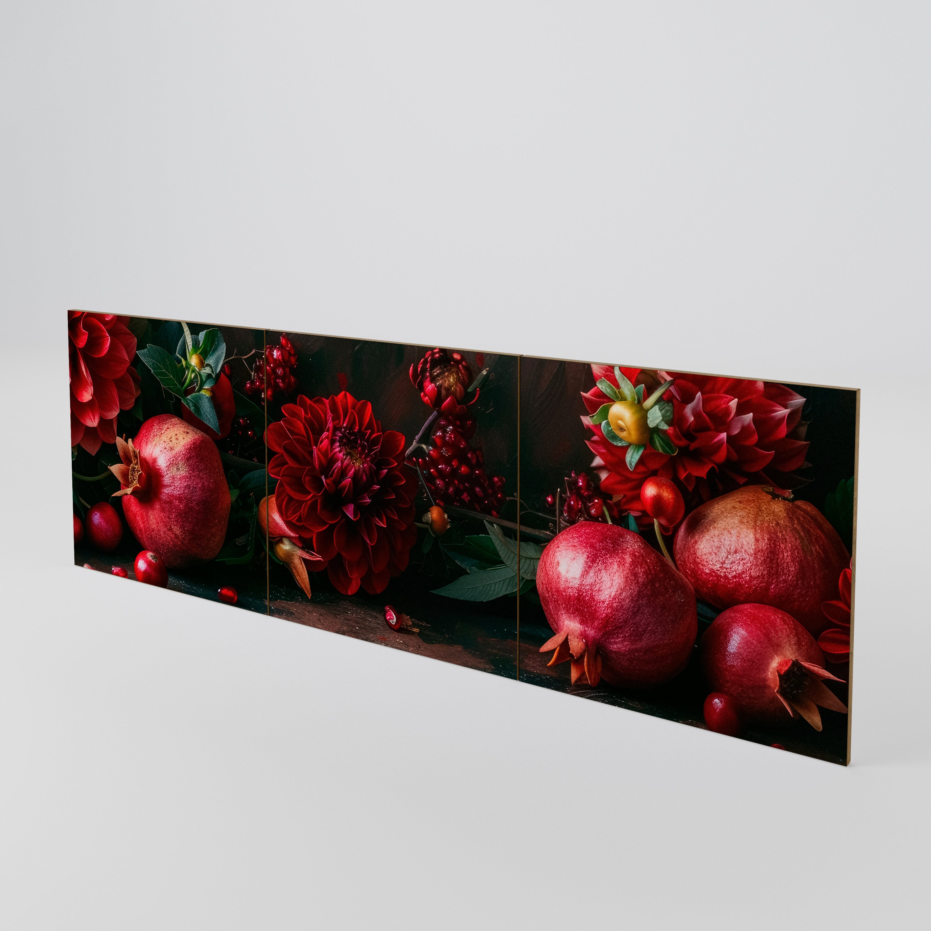 DAHLIAS AND POMEGRANATES 3-Piece Sideboard Door Set