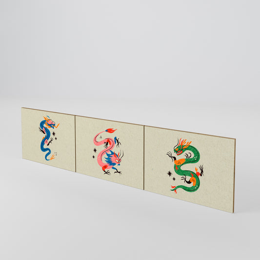 MYTHOLOGICAL CREATURES 3-Piece TV Cabinet Door Set