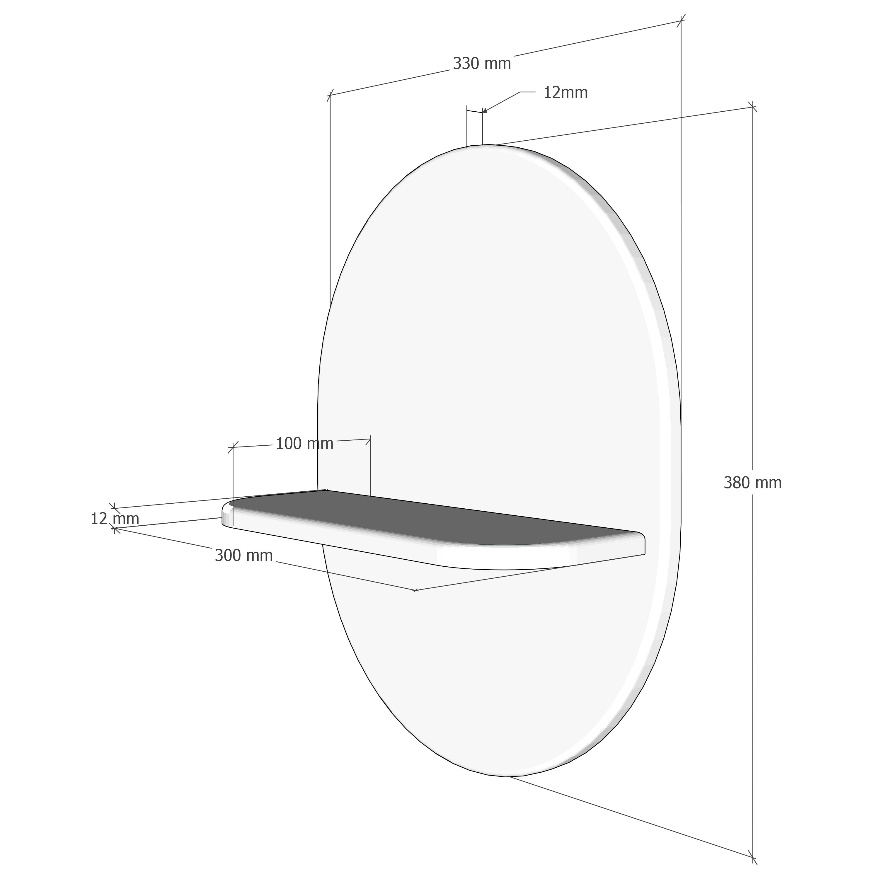 CHROMA CONTOURS Półka owalna