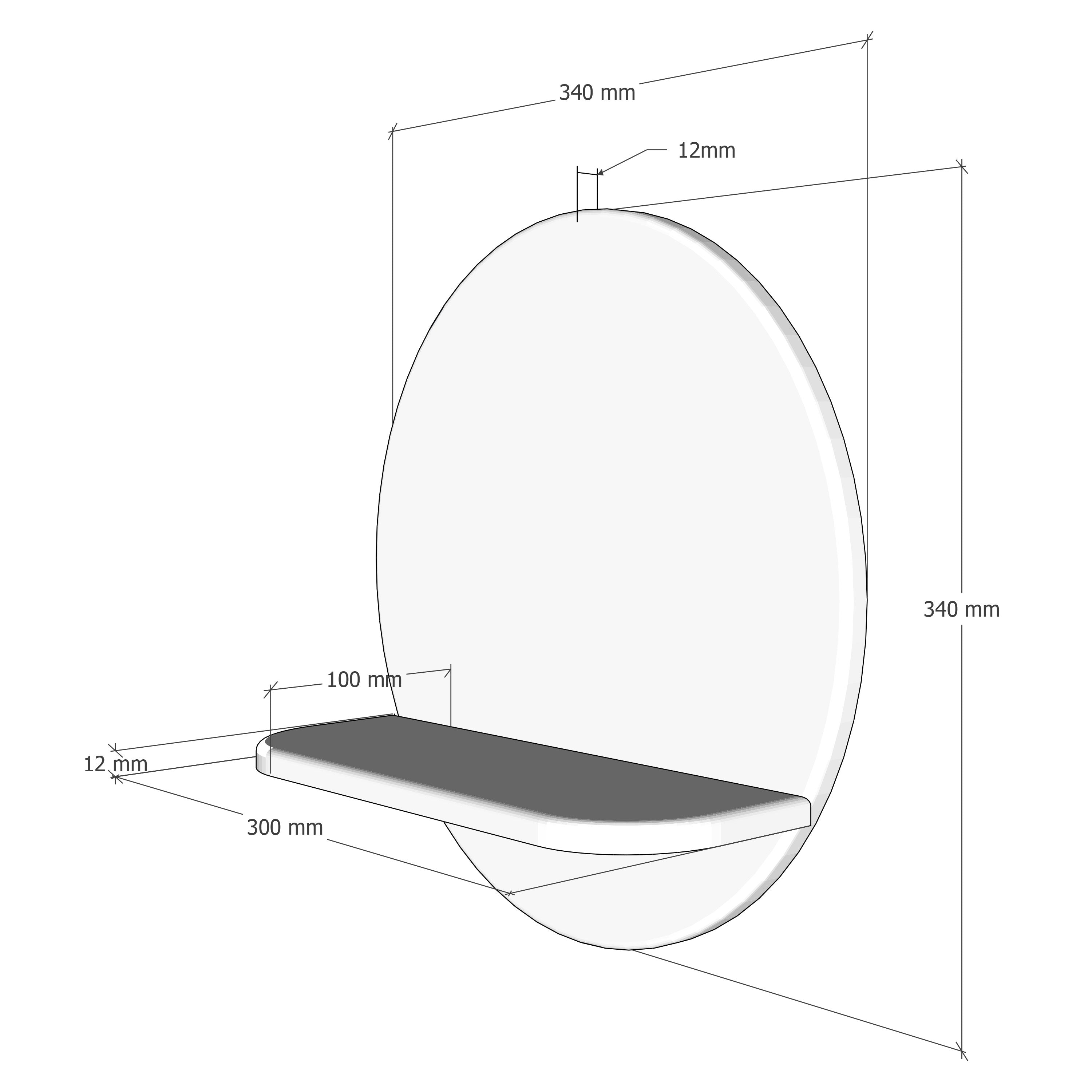 CHROMA CONTOURS Półka okrągła