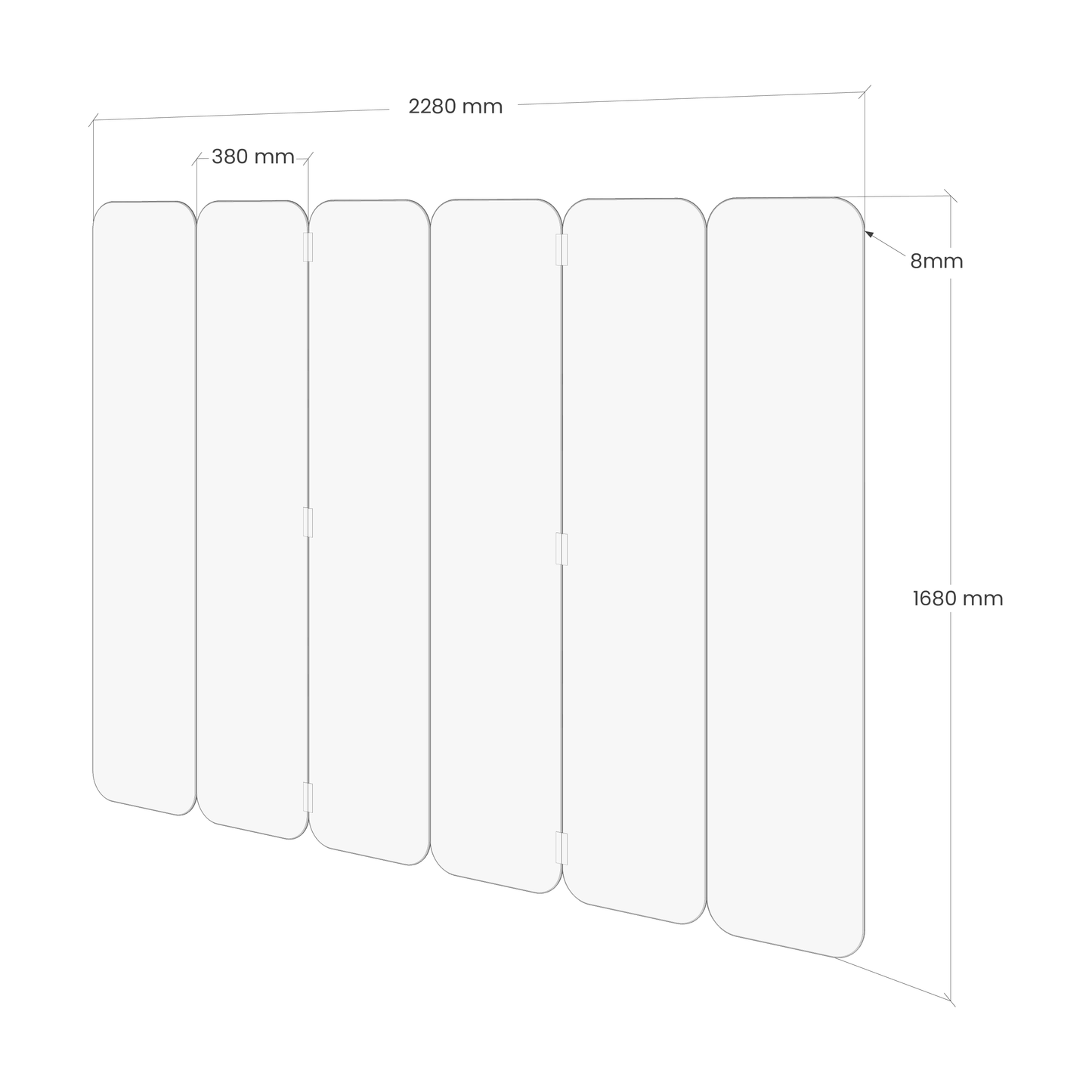 SCHOOL VIBE 6-Panel Plywood Room Divider