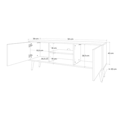 LEGNO PURO Szafka RTV 2-drzwiowa