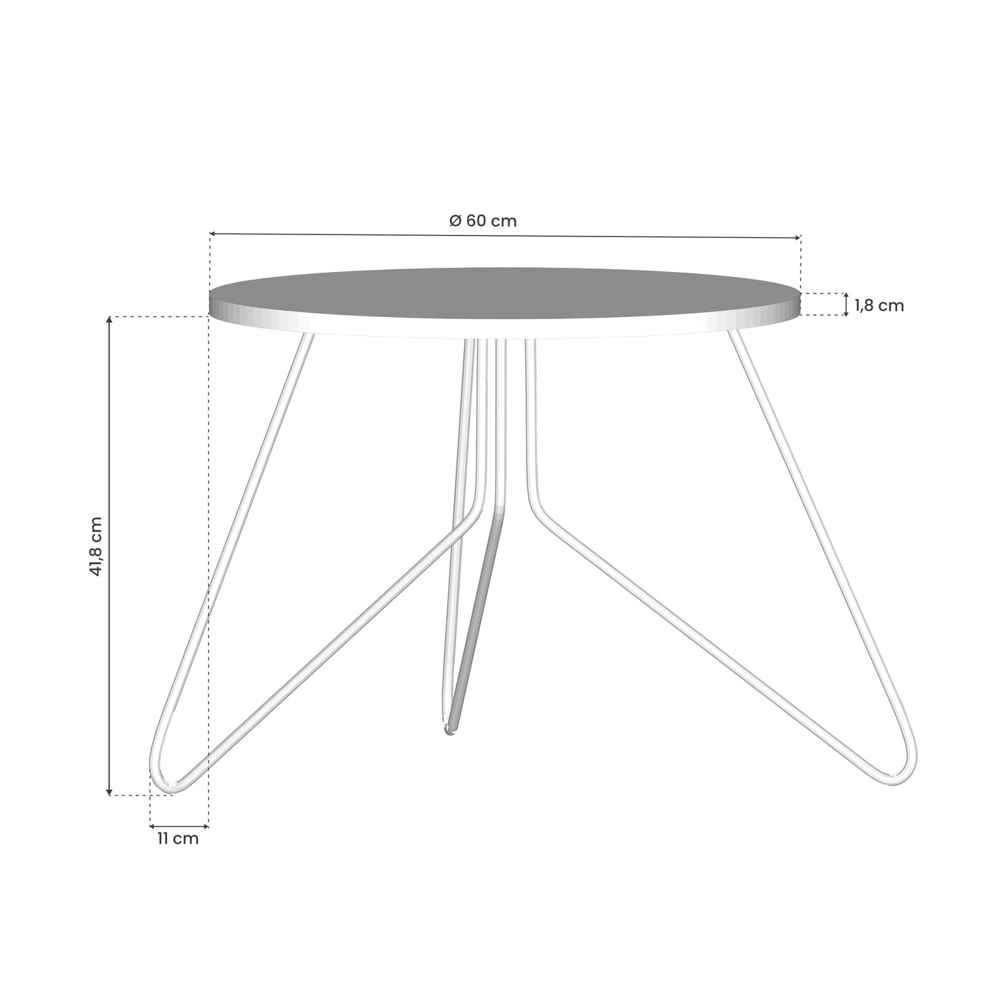 CRASHED LEAVES Small Coffee Table