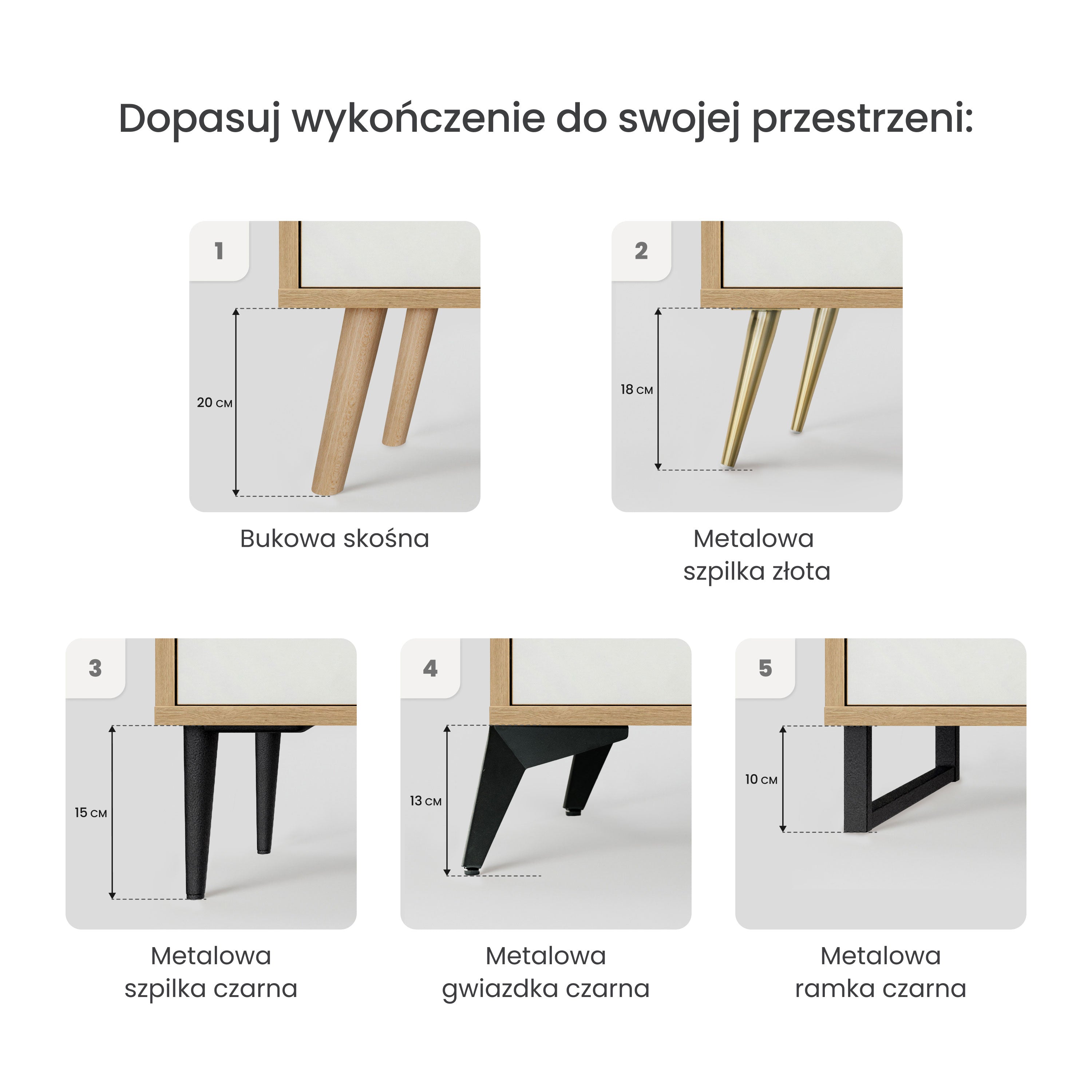 CIRCLE CONCRETE Szafka RTV 3-drzwiowa