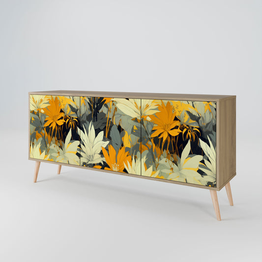 Credenza a 3 ante SUNKISSED LILY in effetto rovere